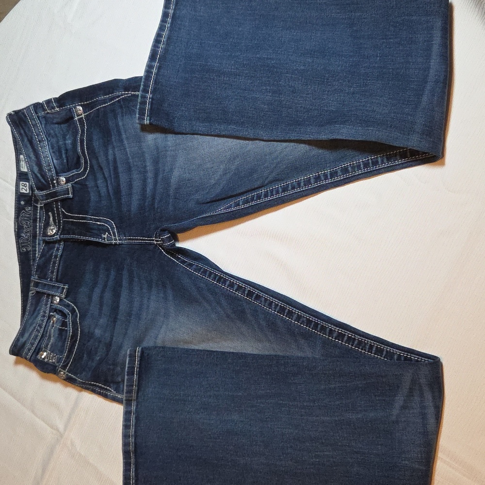Miss Me Women's Blue Jeans ,mid-Rise Boot,sz 28.